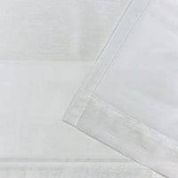 וילונות ביתיים בלעדיים של נבארו מפוסה מפוספשת צמד לוח וילון עליון, 54x63, לבן