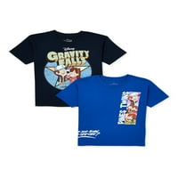 חולצות טריקו גרפיות של Gravity Falls Boys, 2 חבילות, גדלים 4-18