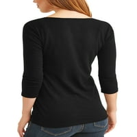 חולצת טריקו של שרוול צווארון קל משקל של נשים