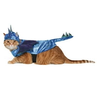 חיים תוססים תלבושת לכלב ליל כל הקדושים ותלבושת חתול: דרקון, גודל XS