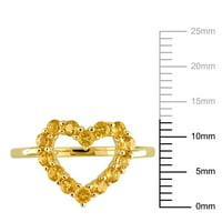 טבעת לב פתוחה מזהב צהוב 10 קראט לנשים מיאבלה