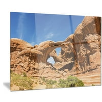 עיצוב 'קשת כפולה בקשתות הפארק הלאומי' צילום נוף אמנות קיר מתכת