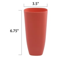 עמוד התווך - כוס פלסטיק מרובעת כתומה, 26 אונקיה