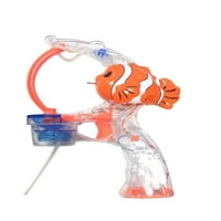 אקדח בועת דגים אלגנטוס עם LED מוסיקה כולל בקבוקי תמיסת בועה, מתנה נהדרת לילדים