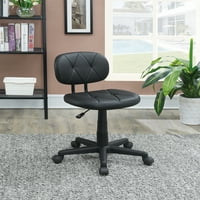 נמוך - חזרה מתכוונן משרד כיסא עם עור מפוצל, עמוק כפתור מצויץ עיצוב שולחן כיסא עם בסיס יציב, מבטא כיסא