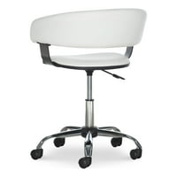 כיסא שולחן כתיבה נמוכה של נלי עם גובה מתכווננים וגלגלים, £, לבן