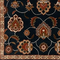 אורגים אמנותיים Gilzan חום שחור מסורתי מסורתי 9'9 שטיח אזור עגול