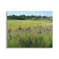 תעשיות סטופל שדה דשא כפרי פריחת פרחים ורודים סגולים, 24, עיצוב מאת קמדון קרייטנס