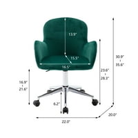קטיפה מסתובב מעטפת כיסא לסלון, אוקפה משרד כיסא, מודרני פנאי זרוע כיסא עם זרועות כורם בסיס עבור בנות איפור,