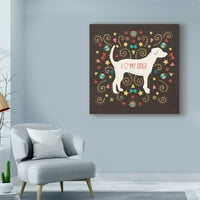 סימן מסחרי אמנות' אוטומי כלבים הרביעי כהה ' אמנות בד מאת ורוניק שרון