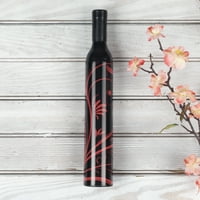 מטריית בקבוקי יין ביתיים של סימן מסחרי - שחור ואדום