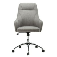 כיסא מבטא עם זרועות לבית, כיסא מחשב ביתי של אוקפה פוליאסטר, כיסא שולחן משרדי מתכוונן בגובה נוח עם גלגלים
