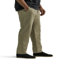 תנועה קיצונית של גברים גדולים מכנסיים קדמיים שטוחים בכושר רגוע עם חגורת פל