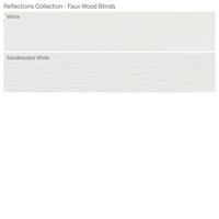 אוסף השתקפויות בהתאמה אישית, 2 תריסי עץ אלחוטיים, לבן פוצץ חול, 1 8 רוחב 72
