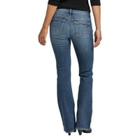חברת ג ' ינס כסף. נשים של סוקי אמצע עלייה אתחול ג' ינס, מותניים גדלים 24-36