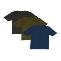בנים של פלא אומה סולידי צווארון מוצק מידות חולצת טריקו עם שרוול קצר 4- & האסקי