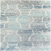 שטיחים אמריקה aurea ka10a Dove Slate גיאומטרי שטיח אזור כחול עכשווי, 8'x10 '