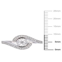 Miabella Carat T.W. יהלום 10K טבעת מערבולת זהב לבן