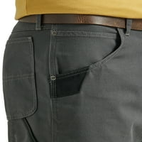 Wrangler® בגדי עבודה לגברים נינוחים מכנסיים כלי עזר עם כיסי רב-תועלת, מידות 32-44