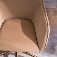 כיסא משרדי ביתי בד קטיפה, גובה מתכוונן מסתובב כיסא שולחן מודרני עם גלגל למקורה, 360 מסתובב כיסא משימות