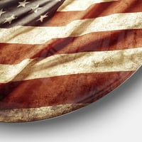 עיצוב 'דגל אמריקאי' דיסק עכשווי אמנות קיר מתכת