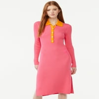 שמלת Midi של סוודר פולו לנשים בחינם