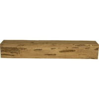 6 H 8 D 36 W Pecky Cypress Fau Wood Mantel, אלון מוזהב