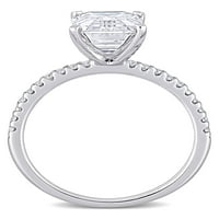 3- CARAT T.G.W. טבעת אירוסין של מויסניט 10K זהב לבן