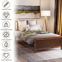 מיטת פלטפורמת עץ עם מסגרת מיטת עץ מיטת עץ