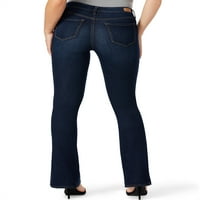מכנסי ג'ינס סופיה מריסול אמצע עליית חריץ חריץ מג'ינס