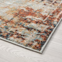 שטיח שטיח עכשווי מופשט רב-צבעי מקורה פיזור קל לניקוי
