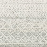 אריגים אומנותיים שטיח שטח גיאומטרי אלעזיז, אוף-וויט, 7 ' 10 מרובע