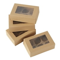וילטון קראפט קאפקייקס קופסות מתנה, סט של קופסות עם 6-חלל מוסיף