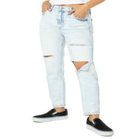 סלבריטאים ג'ינס רזה של נשים ורוד וורוד ג'ינס ישר 27