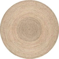 שטיח דיסקוטק של שטיח אזור יוטה קלוע, 4 ', אפור
