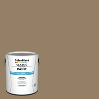 ColorPlace Classic Wallior Wall and Trim Paint, Canvasback חום, סאטן, גלון