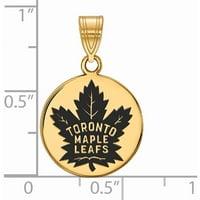 לוגארט סטרלינג כסף מצופה זהב NHL טורונטו עלים מייפל תליון אמייל בינוני