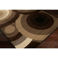 אמנותי אורגים פרמאונט גיאומטרי אזור שטיח, חום ,2'2 7'6