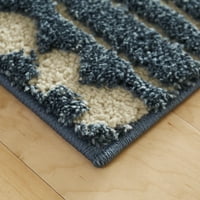 מוהוק הבית ואדו גיאומטרי ארוג שטיח אזור מקורה, כחול, 5 '8'