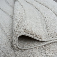 שטיח שטיח שטיח עכשווי שמנת פס עבה, רץ מקורה קרם קל לניקוי