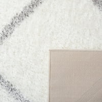 שטיח אזור טהו אלווין טרליס שאג, 4 '6', אפור לבן