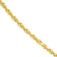 זהב צהוב זהב צהוב 30 D C שרשרת שרשרת חבל W מנעול לובסטר - נשים