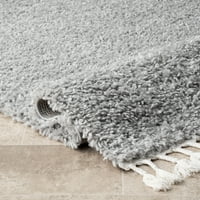 Nuloom Neva Shag Shag עם גדילים 11 '15' שטיח שטח, אפור