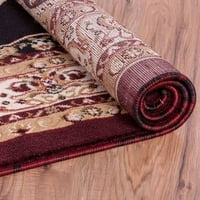 גם ארוג דולצ ' ט איספהאן מדליון מסורתי אזור שטיח