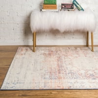 נול ייחודי מקורה מלבני במצוקה מסורתית שטיחים שטיחים כחולים כתומים לבן, 8 '10' 0