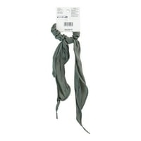 פרימרוז פראי מאת סקאונקי סקראנצ'י אופנה עם צעיף קשת ארוך בירוק זית, 1CT