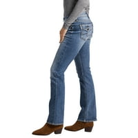 חברת ג ' ינס כסף. נשים בריט עלייה נמוכה רזה אתחול ג' ינס, המותניים גדלים 24-36