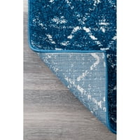 שטיח אזור בליית מרוקאי נולום, סגלגל 4 '6', כחול