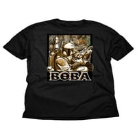 מלחמת הכוכבים Boba Fett Realtree חולצת טריקו גרפית שחורה